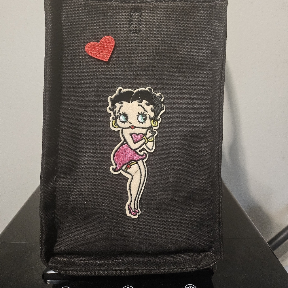 Marc Jacobs Customized Betty Boop Tote Bag -Medium Black - Picture 3 of 7